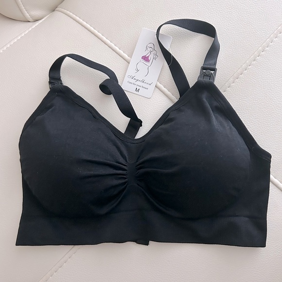 2 for $40. Womens Nursing Bra, Maternity Bra with Removable Pads, Black, US M - Picture 6 of 7
